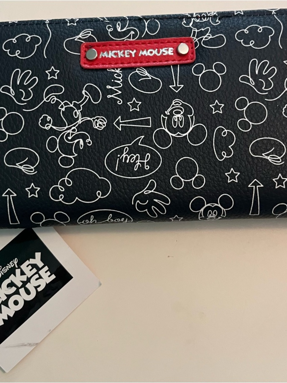 Disney Mickey Mouse Black Wallet with Red Accent Limited Addition Aldi
